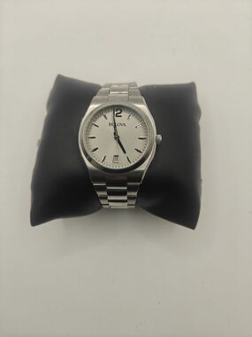 Bulova Silver Stainless Steel Men's Watch